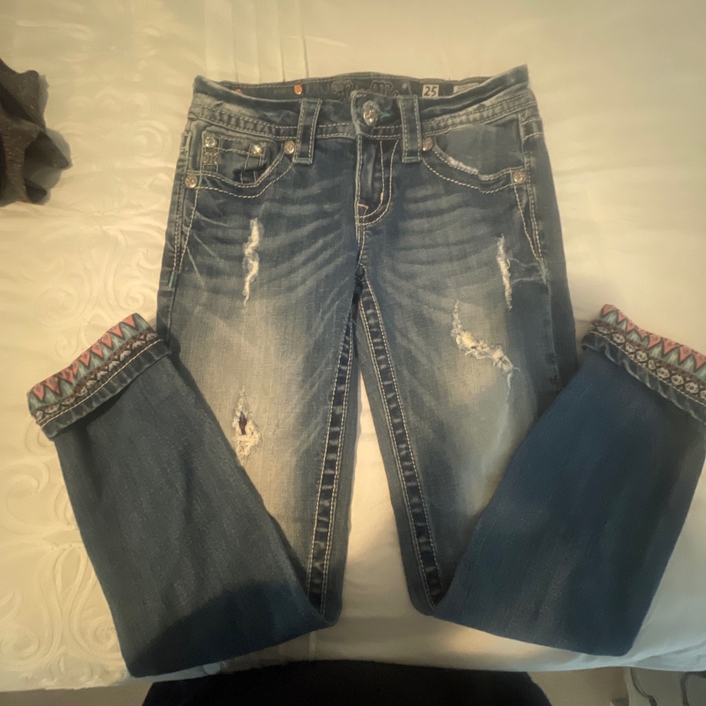 Miss me signature cropped jeans